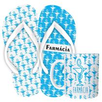 Kit Chinelo e Caneca de Cerâmica 325ML Farmácia