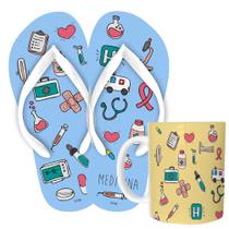 Kit Chinelo e Caneca de Cerâmica 325ML Medicina Patologica