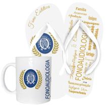 Kit Chinelo e Caneca de Polímero 325ML Fonoaudiologia