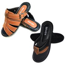 Kit chinelo e sandália franciscana com solado de borracha anti-derrapante Kit chinelo e sandália franciscana com solado de borracha anti-derrapante