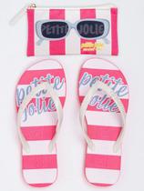 Kit Chinelo + Necessaire Feminino Petite Jolie PJ7426CX Kit Chinelo + Necessaire Feminino Petite Jolie PJ7426CX