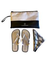 Kit chinelo + necessaire + lenço capodarte