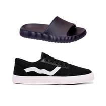 Kit Chinelo Nuvem Ortopédico Unissex + Tênis Casual Street Skate