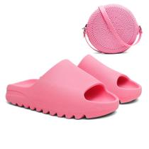 Kit Chinelo Nuvem Slide Tratorado + Bolsa Feminina Quebeck