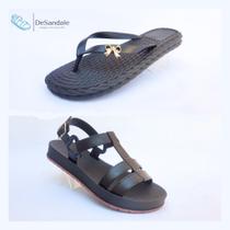 Kit chinelo nuvem trançado + Sandália Papete feminino Kit chinelo nuvem trançado + Sandália Papete feminino