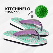 Kit Chinelo Ortopedica P/Esporão + Bolinha Massageadora