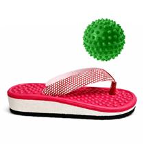 Kit Chinelo Ortopédico Leve Antiderrapante c Bolinha Massageadora p Esporão e Dores
