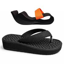 Kit Chinelo Ortopedico P/Esporão + Faixa De Alongamento