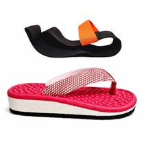 Kit Chinelo Ortopedico P/Esporão + Faixa De Alongamento