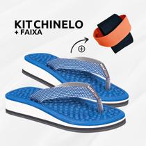 Kit Chinelo Ortopedico P/Esporão + Faixa De Alongamento