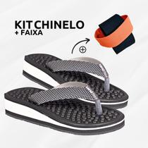 Kit Chinelo Ortopédico Para Esporão + Faixa Alongamento