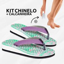 Kit Chinelo Para Esporão Massageador + Calcanheira