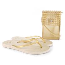 Kit Chinelo Tropical Brasil Estampado Slim Feminino