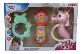 Kit Chocalho Musial Divertido Educativo Para Bebê - 4 Peças - Cute Toys