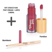 Kit Choco Fun - Tint Cream + Contorno Labial Retrátil Choco Fun - FENZZA Kit Choco Fun - Tint Cream + Contorno Labial Retrátil Choco Fun - FENZZA