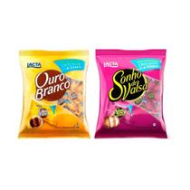 Kit Chocolate Bombom Sonho De Valsa E Ouro Branco Lacta 1kg