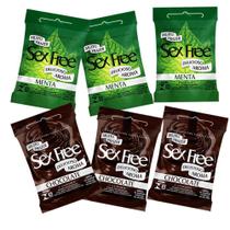 Kit Chocolate com Menta 6 Pacotes Sex Free 18 Preservativos - SexFree