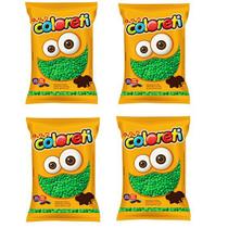 Kit Chocolate Confeitado Verde Coloreti Decoração Especial
