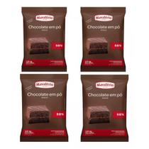Kit chocolate em pó solúvel 50% 1kg com 4 unidades - mavalério