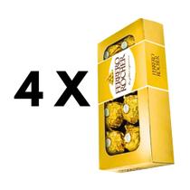 Kit Chocolate Ferrero Rocher T8 - 4 Caixas C/ 8 Bombons Cada