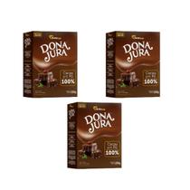 Kit Chocolate Pó Solúvel 100% Cacau Dona Jura 200g Com 3un Cacau Foods