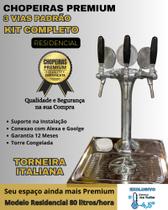 kit Chopeira Naja Padrão 3 Torneiras Italiana Resid 80Litros/h