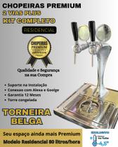 kit Chopeira Naja Plus 2 Torneiras Belga Resid 80Litros/h