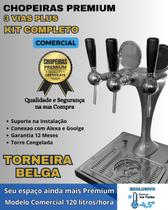 kit Chopeira Naja Plus 3 Torneiras Belga Comerc 120 Litros hora