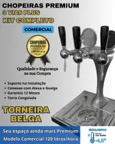 kit Chopeira Naja Plus 3 Torneiras Belga Comerc 120Litros/h