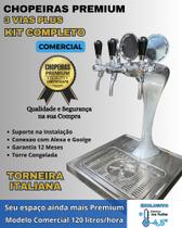 kit Chopeira Naja Plus 3 Torneiras Italiana Comerc 120Litros/h
