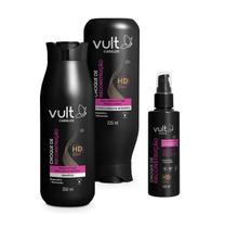 Kit Choque De Reconstrução Shampoo + Condicionador + Leave In - Vult Kit Choque De Reconstrução Shampoo + Condicionador + Leave In - Vult
