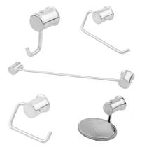 Kit Chrome C/ Saboneteira Inox Madri - Levo