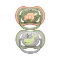 Kit Chupeta Avent Ultra Air 6 A 18m Meses Silicone Menino Menina