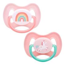 Kit Chupeta Buba Comfort Fase 2 Magic Unicórnio Rosa