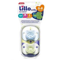 Kit Chupeta Lillo Calming Soft Night Tamanho 1 Brilha no Escuro Kit Chupeta Lillo Calming Soft Night Tamanho 1 Brilha no Escuro