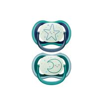 Kit Chupeta Philips Avent Ultra Air Nighttime 6 a 18 meses Brilha No Escuro Menino e Menina