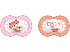 Kit Chupeta Silicone Ortodôntico Simétrico MAM - Sayings Rosa 6 Meses 2 Unidades Kit Chupeta Silicone Ortodôntico Simétrico MAM - Sayings Rosa 6 Meses 2 Unidades