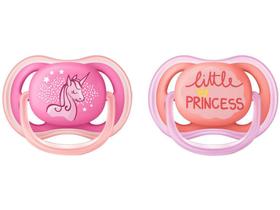 Kit Chupeta Silicone Simétrico Philips - Avent Ultra Air Colorida 06 Meses 2 Unidades
