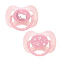 Kit Chupetas com 2 Unidades Comfort Silicone Buba Tamanho 2 Bebê Bico Simétrico Menino Menina