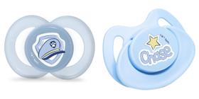 Kit Chupetas Lolly Fase 2 Silicone Orto Patrulha Canina