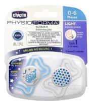 Kit Chupetas Physioforma Light Azul 0-6 Meses 2und - Chicco