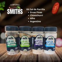 Kit Churras Smiths Sal de Parrilla Argentino, Chimichurri, Ervas Finas e Alho