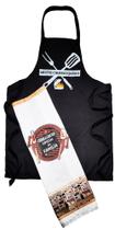 Kit churrasco 1 avental e 1 pano de prato personalizado mestre churrasqueiro 1 stgn0016 - SHOPPTUBE