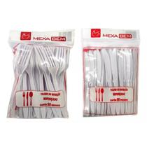 Kit Churrasco 150 Garfo e 150 Faca Refeição Reforçados Descartável.