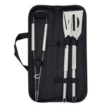 Kit Churrasco 3 Peças Inox com Bolsa TT Brasil Kit Churrasco 3 Peças Inox com Bolsa TT Brasil