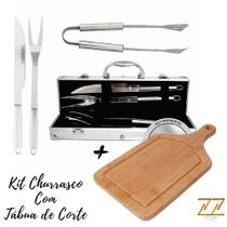 Kit Churrasco 3 Peças + Tábua de Corte Kit Churrasco 3 Peças + Tábua de Corte