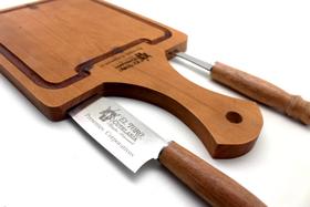 kit Churrasco 3 peças Tábua Faca e Garfo