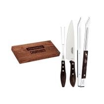 Kit Churrasco 3 Peças Tramontina 29899265 Castanho
