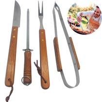 Kit Churrasco 4 Peças Ideal Para Presente Dia Dos Pais