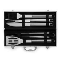 Kit Churrasco 5 peças Inox Com Maleta de Alumínio